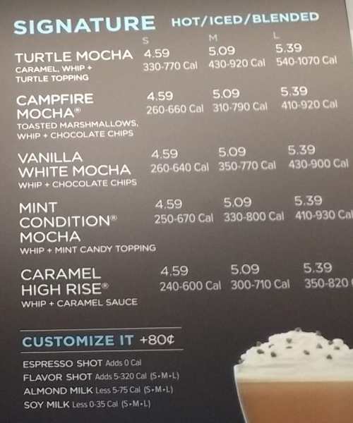 Page 2 of Coffee menu, Coffee & Bagels in Athens, GA